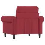vidaXL Canapea de o persoană, roșu vin, 60 cm, piele ecologică vidaXL Canapea de o persoană, roșu vin, 60 cm, piele ecologică