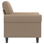 vidaXL Canapea de o persoană, cappuccino, 60 cm, piele ecologică