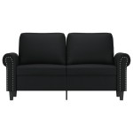 vidaXL Canapea cu 2 locuri, negru, 120 cm, piele ecologică