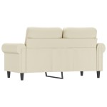 vidaXL Canapea cu 2 locuri, crem, 120 cm, piele ecologică
