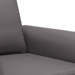 vidaXL Canapea cu 2 locuri, gri, 120 cm, piele ecologică