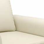 vidaXL Canapea cu 2 locuri, crem, 140 cm, piele ecologică vidaXL Canapea cu 2 locuri, crem, 140 cm, piele ecologică