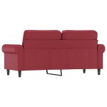 vidaXL Canapea cu 2 locuri, roșu vin, 140 cm, piele ecologică