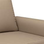 vidaXL Canapea cu 2 locuri, cappuccino, 140 cm, piele ecologică