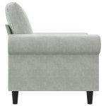 vidaXL Fotoliu canapea, gri deschis, 60 cm, catifea