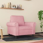vidaXL Canapea de o persoană, Roz, 60 cm, catifea vidaXL Canapea de o persoană, Roz, 60 cm, catifea