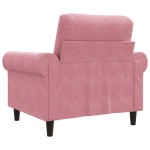 vidaXL Canapea de o persoană, Roz, 60 cm, catifea vidaXL Canapea de o persoană, Roz, 60 cm, catifea