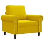 vidaXL Canapea de o persoană, galben, 60 cm, catifea vidaXL Canapea de o persoană, galben, 60 cm, catifea