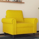 vidaXL Canapea de o persoană, galben, 60 cm, catifea vidaXL Canapea de o persoană, galben, 60 cm, catifea