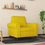 vidaXL Canapea de o persoană, galben, 60 cm, catifea vidaXL Canapea de o persoană, galben, 60 cm, catifea