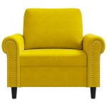 vidaXL Canapea de o persoană, galben, 60 cm, catifea vidaXL Canapea de o persoană, galben, 60 cm, catifea