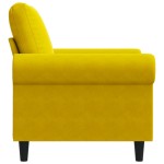 vidaXL Canapea de o persoană, galben, 60 cm, catifea vidaXL Canapea de o persoană, galben, 60 cm, catifea