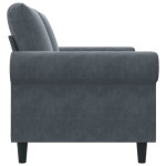 vidaXL Canapea cu 2 locuri, gri închis, 120 cm, catifea vidaXL Canapea cu 2 locuri, gri închis, 120 cm, catifea