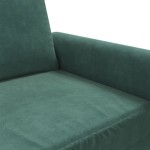 vidaXL Canapea cu 2 locuri, verde închis, 120 cm, catifea