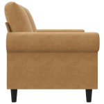 vidaXL Canapea cu 2 locuri, maro, 120 cm, catifea