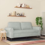 vidaXL Canapea cu 2 locuri, gri deschis, 140 cm, catifea vidaXL Canapea cu 2 locuri, gri deschis, 140 cm, catifea