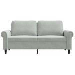 vidaXL Canapea cu 2 locuri, gri deschis, 140 cm, catifea vidaXL Canapea cu 2 locuri, gri deschis, 140 cm, catifea