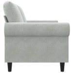 vidaXL Canapea cu 2 locuri, gri deschis, 140 cm, catifea vidaXL Canapea cu 2 locuri, gri deschis, 140 cm, catifea
