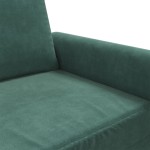 vidaXL Canapea cu 2 locuri, verde închis, 140 cm, catifea