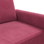 vidaXL Canapea cu 2 locuri, roșu vin, 140 cm, catifea