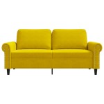 vidaXL Canapea cu 2 locuri, galben, 140 cm, catifea