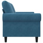 vidaXL Canapea cu 2 locuri, albastru, 140 cm, catifea vidaXL Canapea cu 2 locuri, albastru, 140 cm, catifea