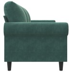 vidaXL Canapea cu 3 locuri, verde închis, 180 cm, catifea