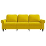 vidaXL Canapea cu 3 locuri, galben, 180 cm, catifea vidaXL Canapea cu 3 locuri, galben, 180 cm, catifea