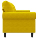 vidaXL Canapea cu 3 locuri, galben, 180 cm, catifea vidaXL Canapea cu 3 locuri, galben, 180 cm, catifea