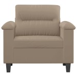 vidaXL Fotoliu canapea, gri taupe, 60 cm, textil microfibră