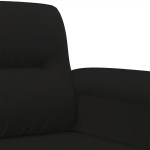 vidaXL Fotoliu canapea, negru, 60 cm, textil microfibră