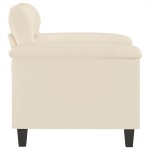 vidaXL Fotoliu canapea, bej, 60 cm, textil microfibră