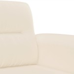 vidaXL Fotoliu canapea, bej, 60 cm, textil microfibră