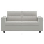 vidaXL Canapea cu 2 locuri, gri deschis, 120 cm, țesătură microfibră vidaXL Canapea cu 2 locuri, gri deschis, 120 cm, țesătură microfibră