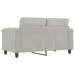 vidaXL Canapea cu 2 locuri, gri deschis, 120 cm, țesătură microfibră vidaXL Canapea cu 2 locuri, gri deschis, 120 cm, țesătură microfibră