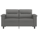 vidaXL Canapea cu 2 locuri, gri închis, 120 cm, țesătură microfibră