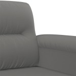 vidaXL Canapea cu 2 locuri, gri închis, 120 cm, țesătură microfibră