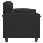 vidaXL Canapea cu 2 locuri, negru, 120 cm, țesătură microfibră