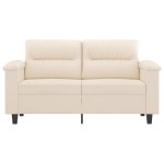vidaXL Canapea cu 2 locuri, bej, 120 cm, țesătură microfibră