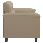vidaXL Canapea cu 2 locuri, gri taupe, 140 cm, țesătură microfibră vidaXL Canapea cu 2 locuri, gri taupe, 140 cm, țesătură microfibră