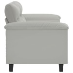 vidaXL Canapea cu 2 locuri, gri deschis, 140 cm, țesătură microfibră vidaXL Canapea cu 2 locuri, gri deschis, 140 cm, țesătură microfibră