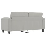 vidaXL Canapea cu 2 locuri, gri deschis, 140 cm, țesătură microfibră vidaXL Canapea cu 2 locuri, gri deschis, 140 cm, țesătură microfibră