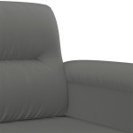 vidaXL Canapea cu 2 locuri, gri închis, 140 cm, țesătură microfibră