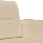 vidaXL Canapea cu 2 locuri, crem, 140 cm, țesătură microfibră vidaXL Canapea cu 2 locuri, crem, 140 cm, țesătură microfibră