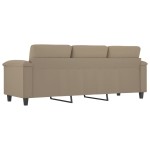 vidaXL Canapea cu 3 locuri, gri taupe, 180 cm, țesătură microfibră vidaXL Canapea cu 3 locuri, gri taupe, 180 cm, țesătură microfibră