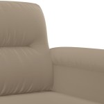 vidaXL Canapea cu 3 locuri, gri taupe, 180 cm, țesătură microfibră vidaXL Canapea cu 3 locuri, gri taupe, 180 cm, țesătură microfibră