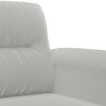 vidaXL Canapea cu 3 locuri, gri deschis, 180 cm, țesătură microfibră