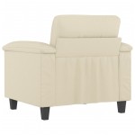 vidaXL Canapea de o persoană, crem, 60 cm, piele ecologică vidaXL Canapea de o persoană, crem, 60 cm, piele ecologică