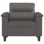 vidaXL Canapea de o persoană, gri, 60 cm, piele ecologică vidaXL Canapea de o persoană, gri, 60 cm, piele ecologică