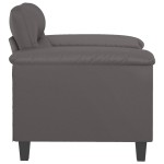 vidaXL Canapea de o persoană, gri, 60 cm, piele ecologică vidaXL Canapea de o persoană, gri, 60 cm, piele ecologică
